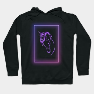 Neon Horse Purple Hoodie